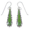 Green Agate Genuine Sterling Silver Hook Earrings CX45324